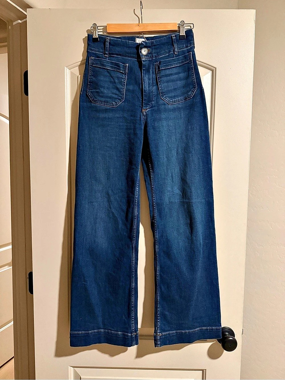 Maeve The Collette Full Length Wide Leg Jeans